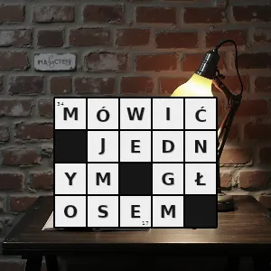 Rozwiązanie krzyżówki: wyrażać się - mówić jednym głosem | hasła, synonimy i podpowiedzi Hasło krzyżówkowe wyrażać się - mówić jednym głosem – rozwiązanie, synonimy, podpowiedzi i definicje krzyżówkowe